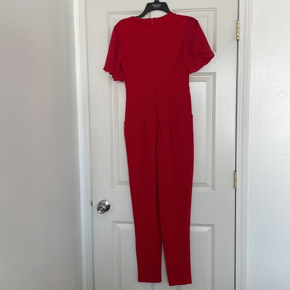 Red pant jumpsuit - Picture 3 of 3